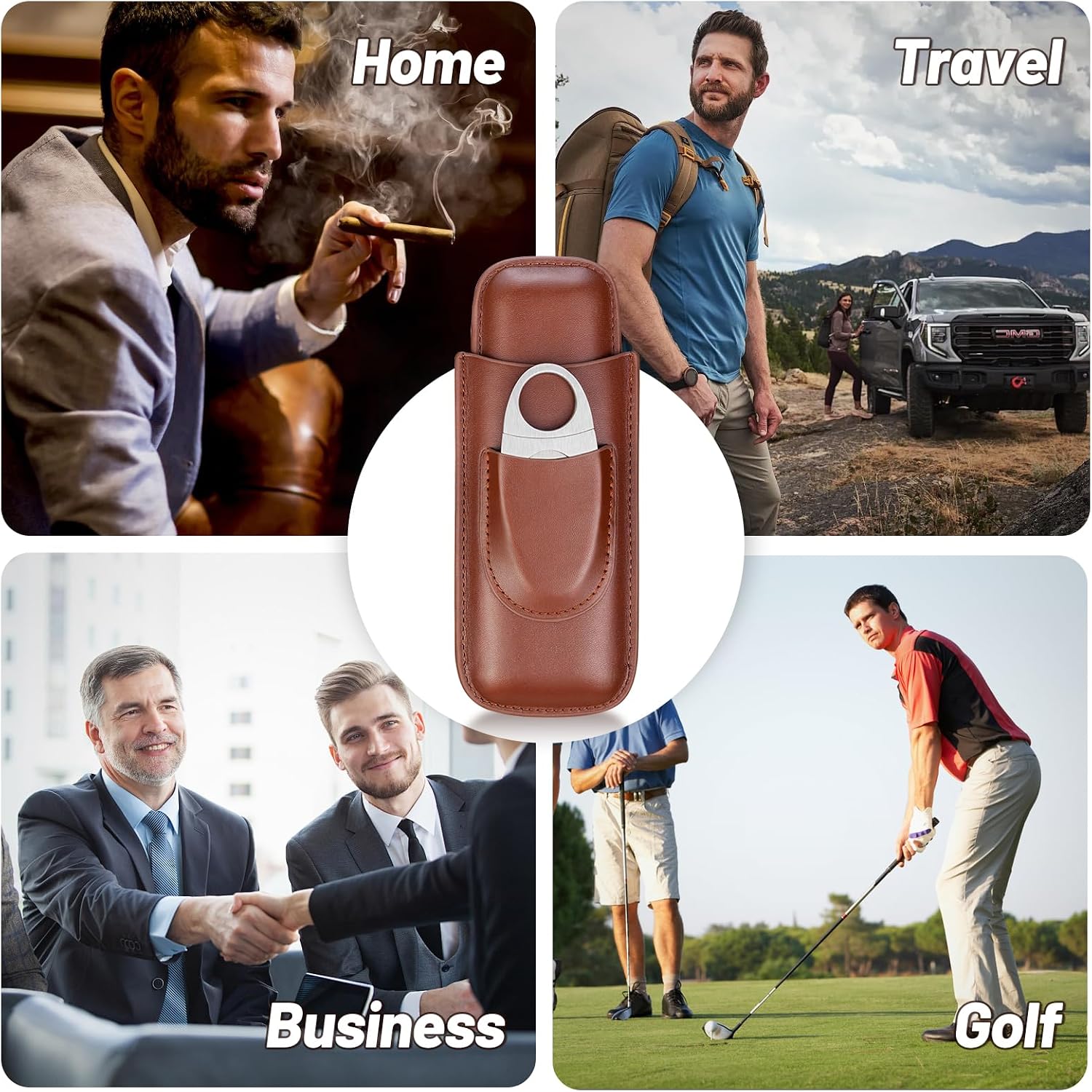 Portable 2-Finger Leather Ciga - đánh giá và giá Premium Cigar Case