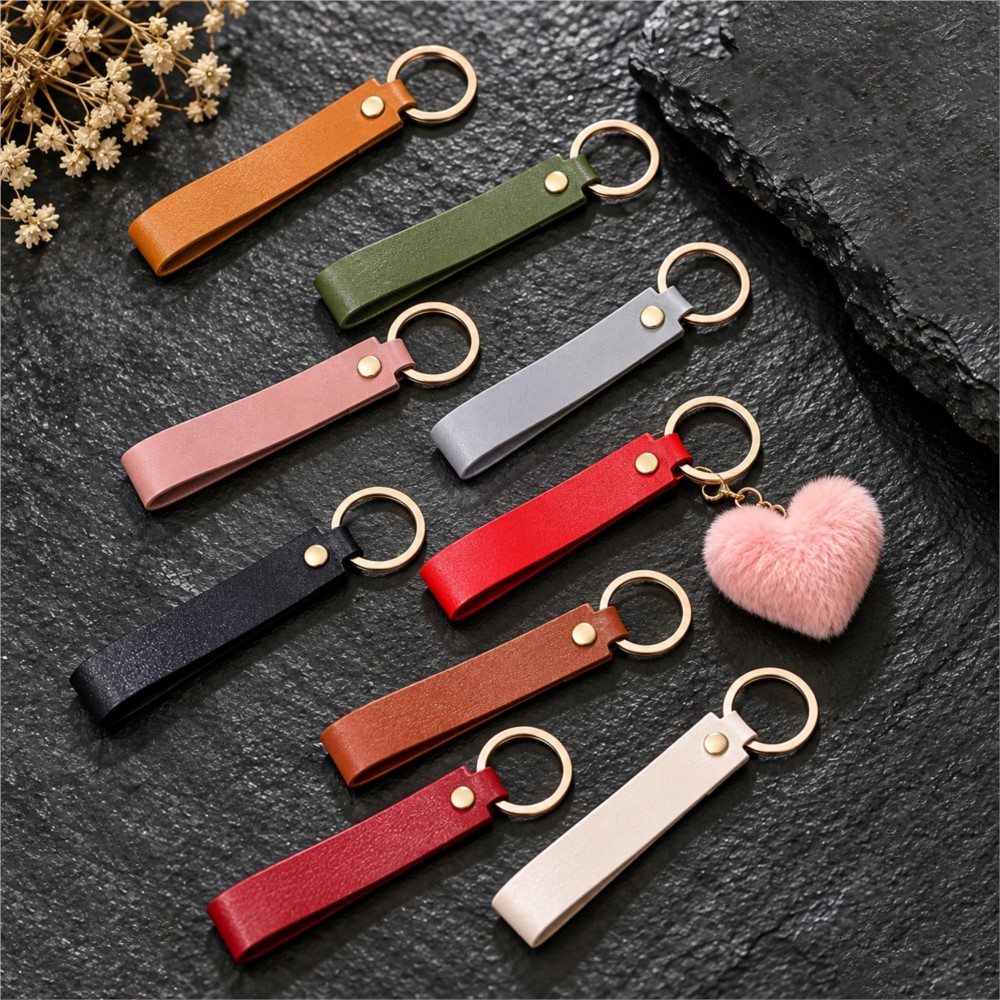 1/5pcs PU Leather Keychain Gif - đánh giá và giá Leather Wallet Men