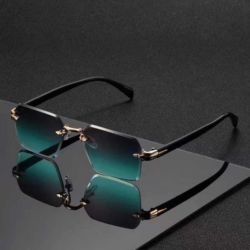 Rimless Sunglasses Rectangle F - đánh giá và giá Sunglasses Uv400