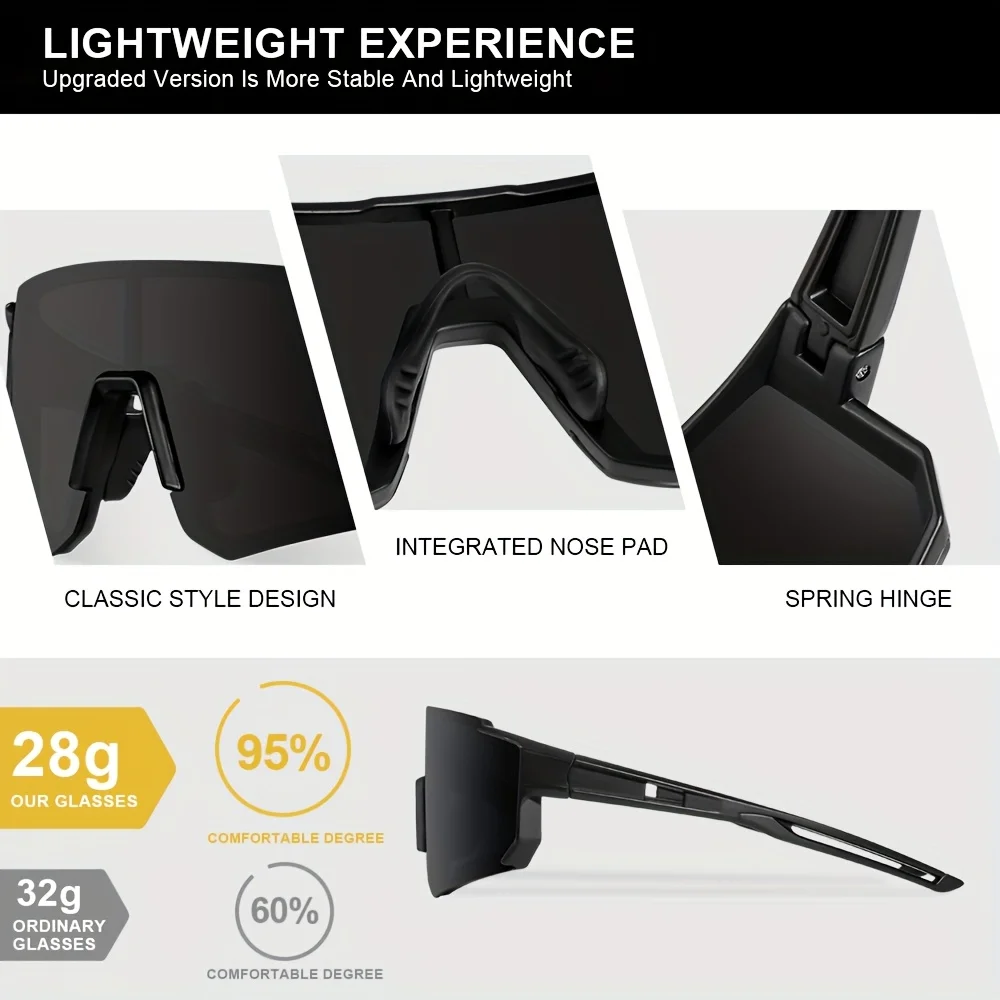 1/3PCS Oversize Outdoor Cyclin - đánh giá và giá Sunglasses Uv400