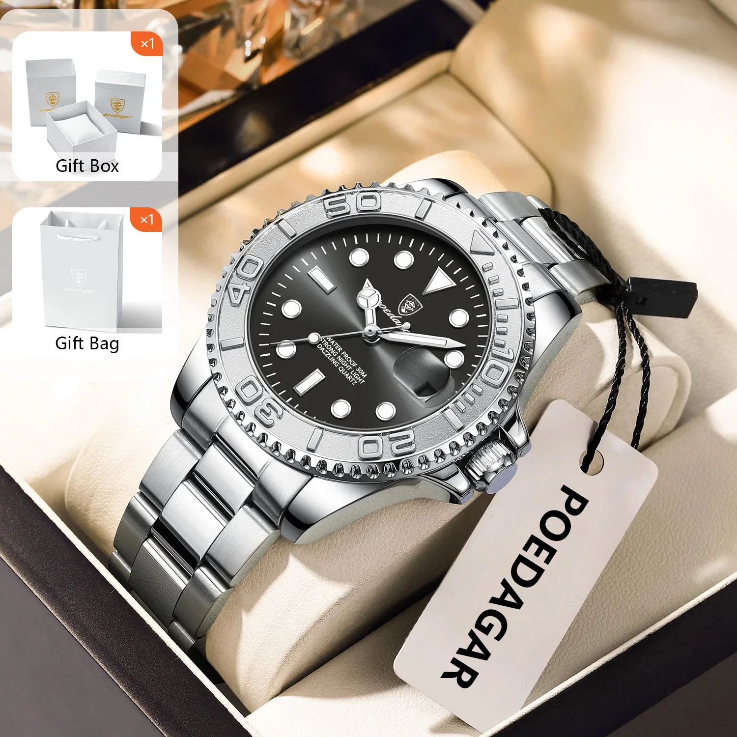 POEDAGAR Trendy Sport Man Watc - đánh giá và giá Luxury Watch Men