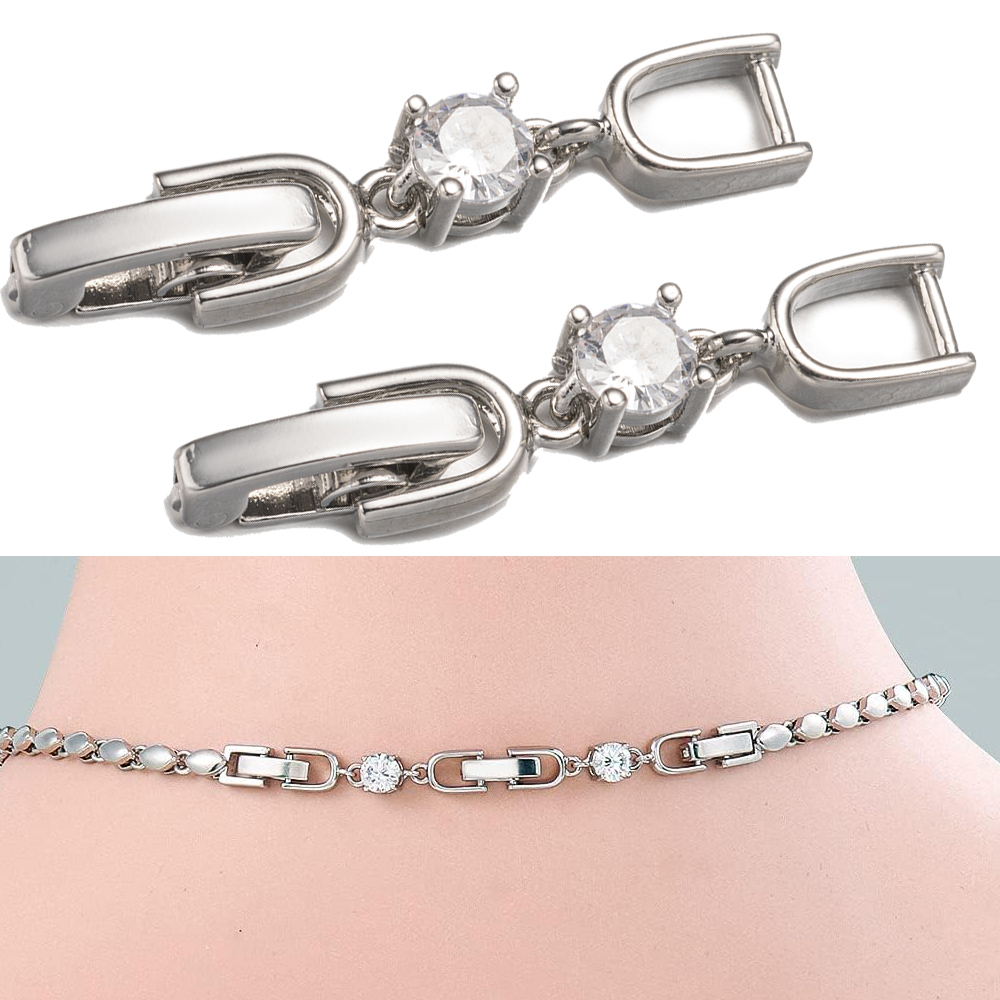 5pcs White Gold Plated Crystal - đánh giá và giá Gold Plated Jewelry