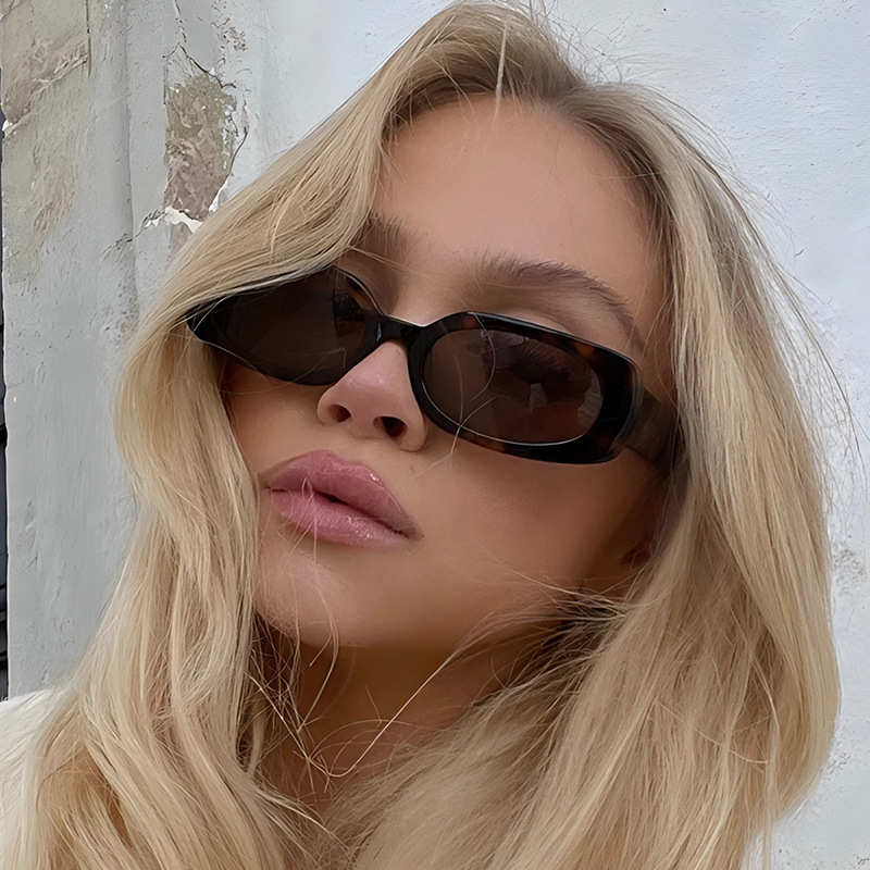 1pcs Light Luxury Rectangle Su - đánh giá và giá Sunglasses Uv400