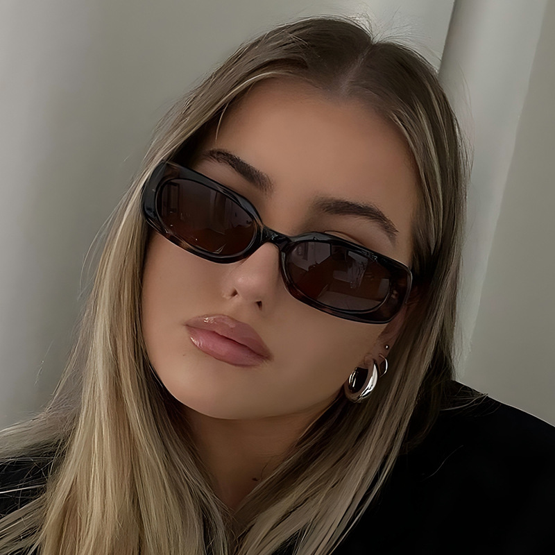 1pcs Light Luxury Rectangle Su - đánh giá và giá Sunglasses Uv400